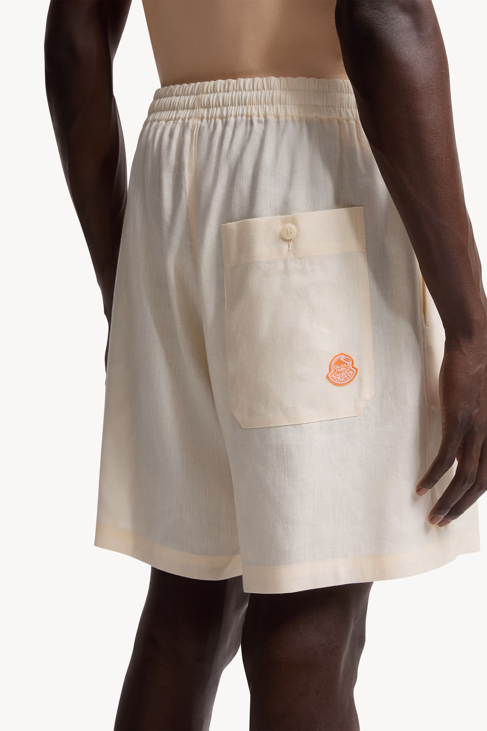 Moncler x Gilga Farm Designed by Donald Glover Linen Blend Shorts Men White Moncler 6